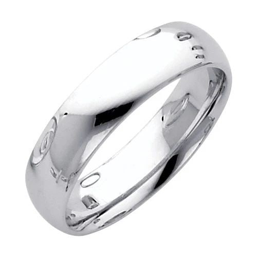 NEW 14K WHITE GOLD 5MM COMFORT FIT WEDDING BAND - SIZE 10: NEW 14K WHITE GOLD 5MM COMFORT FIT WEDDING BAND 5MM COMFORT FIT WEDDING BAND NEW 14K WHITE GOLD WIDTH: 5 mm Apx. WEIGHT: 4.2 g
