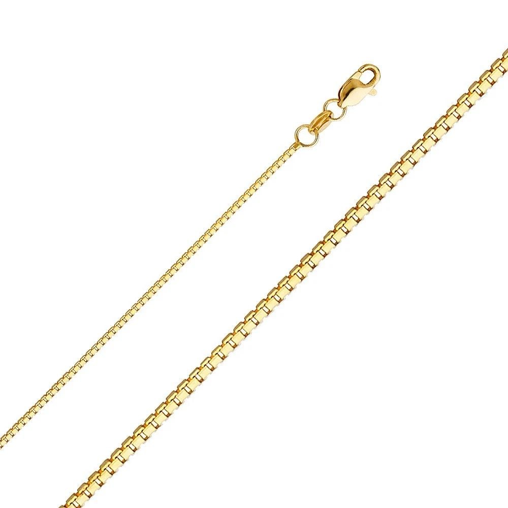 NEW 14K YELLOW GOLD 1.0MM BOX CHAIN (1 of 1)
