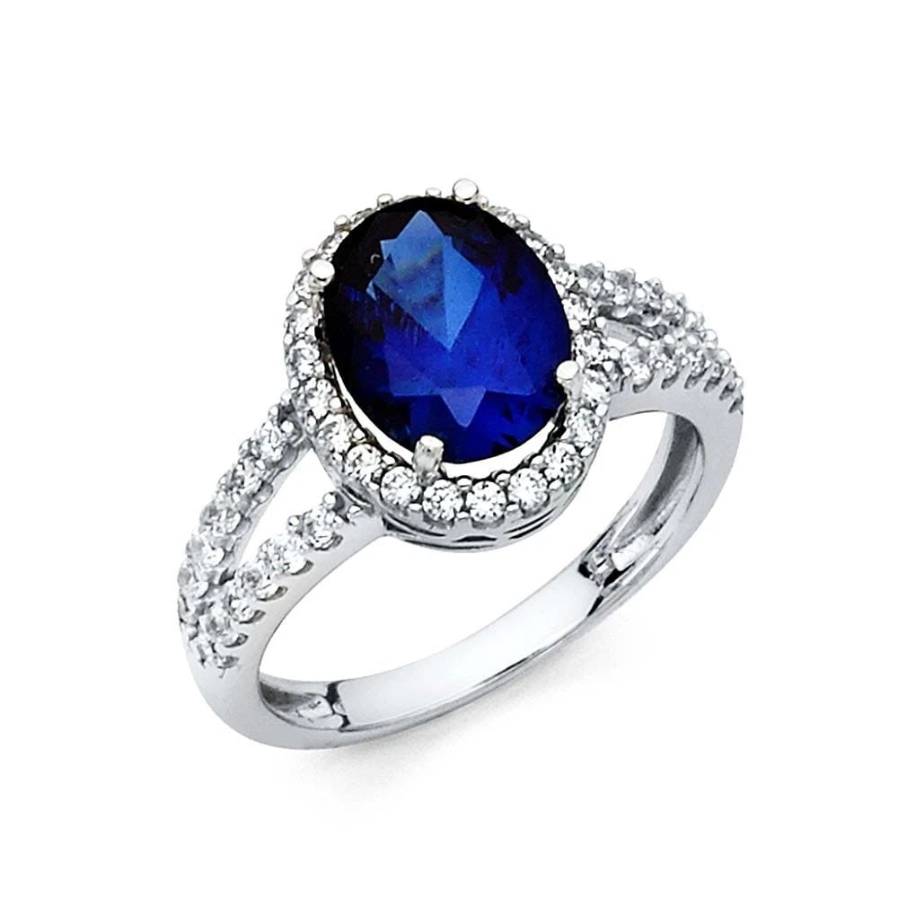 NEW 14K WHITE GOLD ENGAGEMENT RING - SIZE 10 (1 of 2)