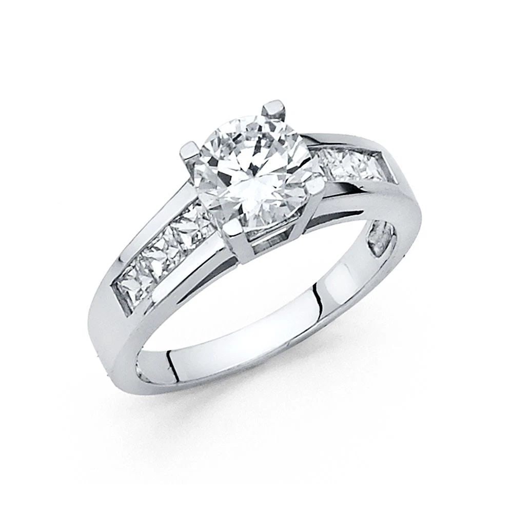NEW 14K WHITE GOLD ENGAGEMENT RING - SIZE 10 (1 of 2)