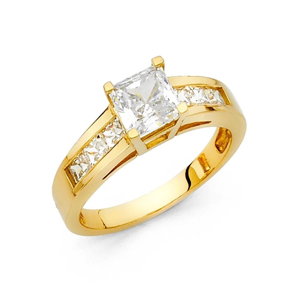 NEW 14K YELLOW GOLD ENGAGEMENT RING - SIZE 10 (1 of 2)