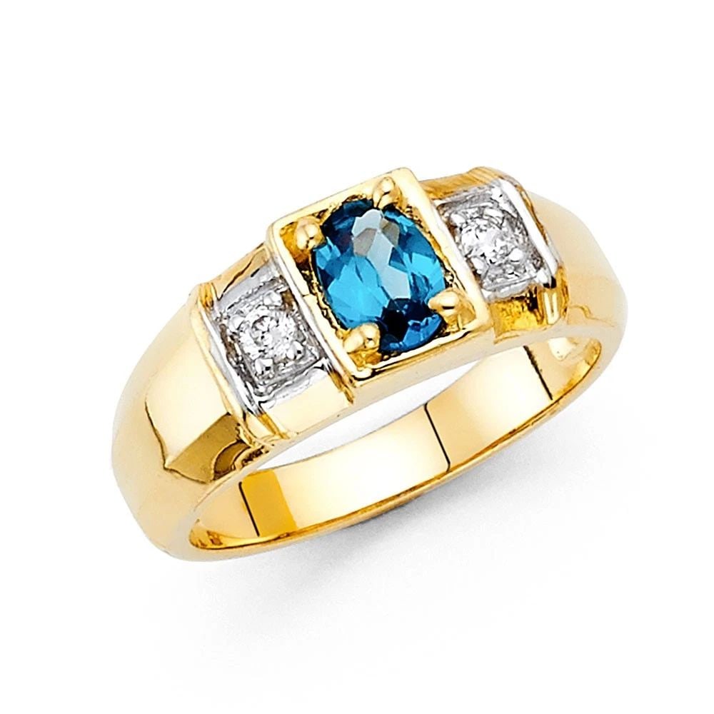 NEW 14K YELLOW GOLD MEN'S RING - SIZE 10 (1 of 1)