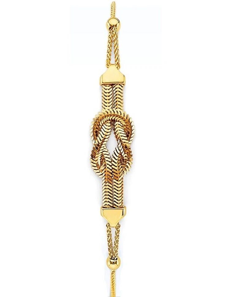 NEW 14K YELLOW GOLD KNOT FRIENDSHIP BRACELET (1 of 2)