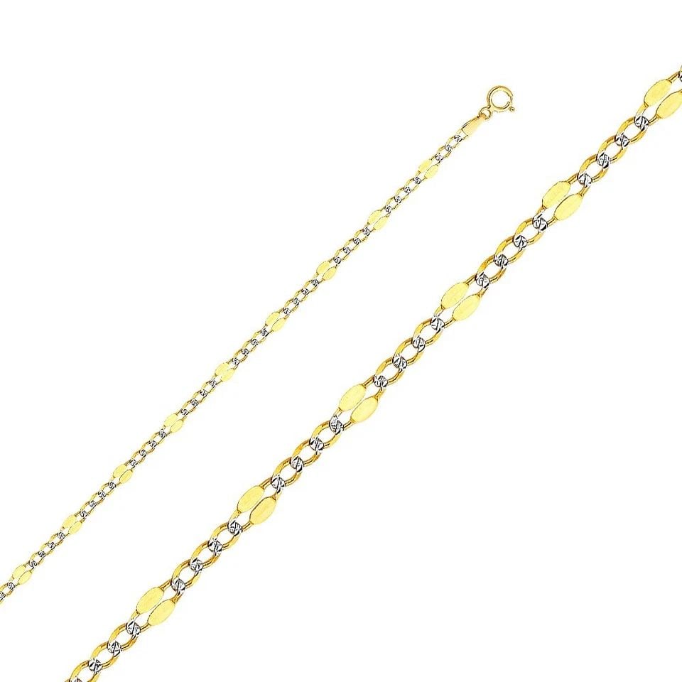 NEW NEW 14K YELLOW GOLD 3.7MM STAMPED FIGARO 3+1 WP CHAIN (1 of 1)