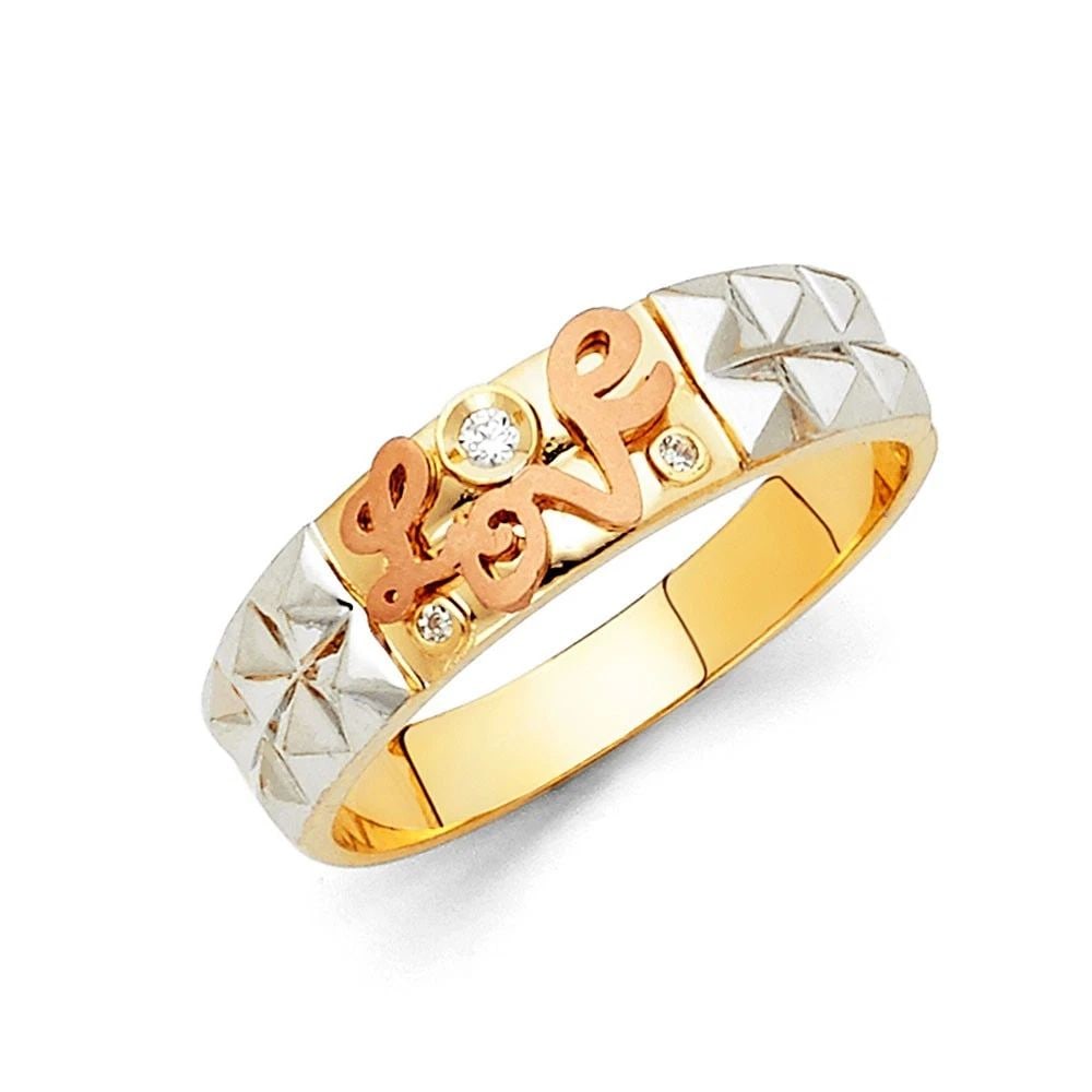 NEW 14K TRI COLOR GOLD MEN'S WEDDING BAND - SIZE 10: NEW 14K TRI COLOR GOLD MEN'S WEDDING BAND MEN'S WEDDING BAND NEW 14K TRI COLOR GOLD WIDTH: 6 mm Apx. WEIGHT: 4g