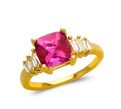 NEW 14K YELLOW GOLD LADIES MYSTIC RING (1 of 2)