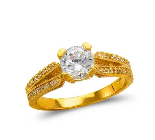 NEW 14K YELLOW GOLD LADIES FASHION SOLITAIRE RING: NEW 14K YELLOW GOLD LADIES FASHION SOLITAIRE RING LADIES FASHION SOLITAIRE RING NEW 14K YELLOW GOLD SIZE Apx: 5mm Apx WEIGHT: 4.0g