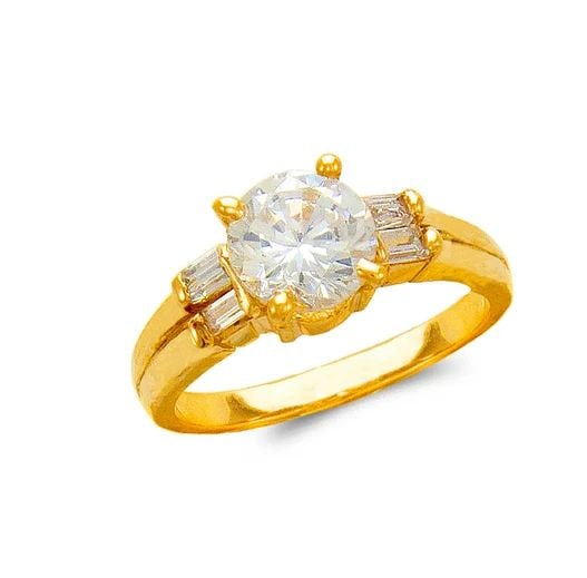 NEW 14K YELLOW GOLD LADIES FASHION SOLITAIRE RING: NEW 14K YELLOW GOLD LADIES FASHION SOLITAIRE RING LADIES FASHION SOLITAIRE RING NEW 14K YELLOW GOLD SIZE Apx: 4mm Apx WEIGHT: 4.0g