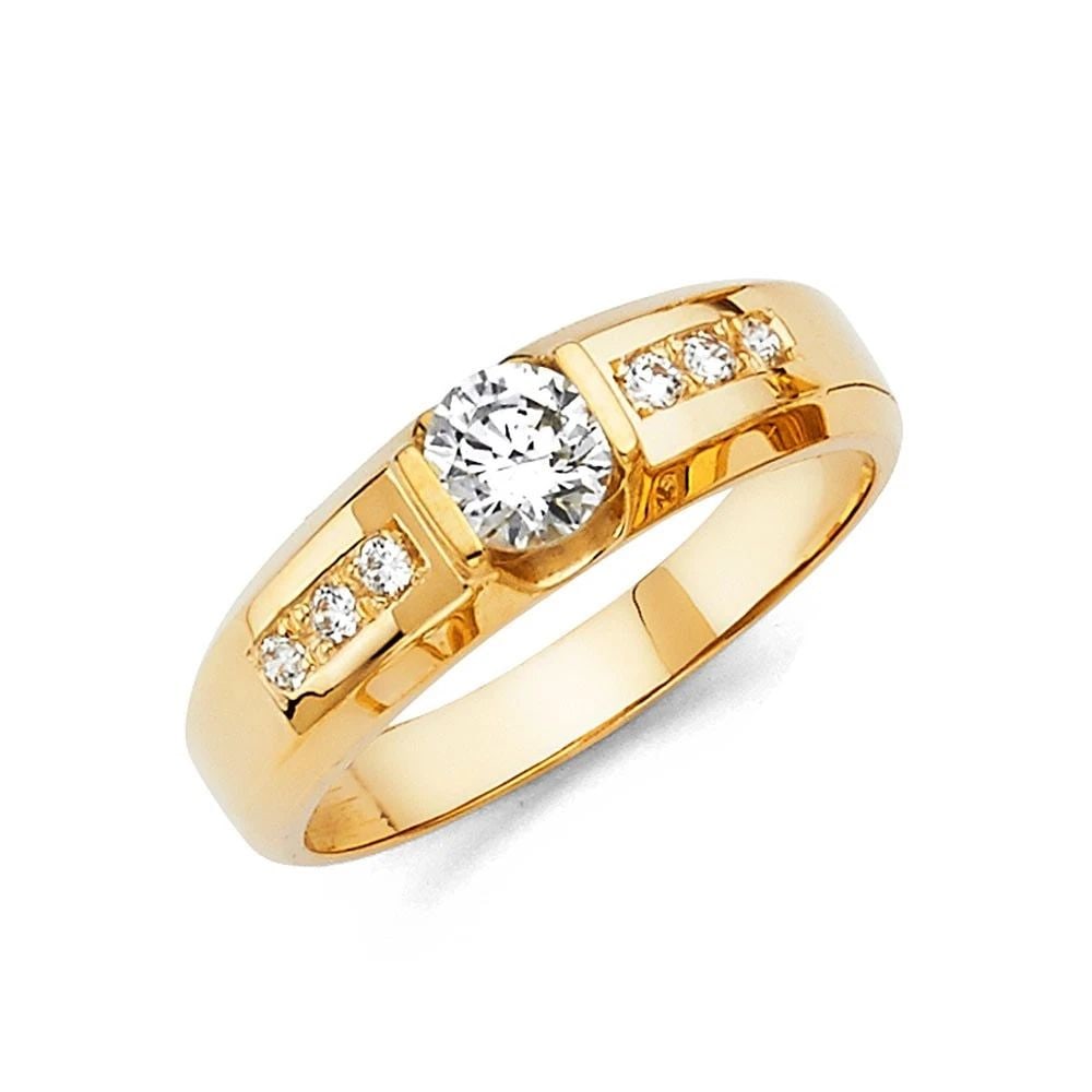 NEW 14K YELLOW GOLD MEN'S WEDDING BAND- SIZE 10: NEW 14K YELLOW GOLD MEN'S WEDDING BAND MEN'S WEDDING BAND NEW 14K YELLOW GOLD WIDTH : 5 mm WEIGHT : 3.9g