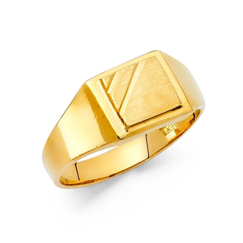 NEW 14K YELLOW GOLD MEN'S RING - SIZE 10 (1 of 2)