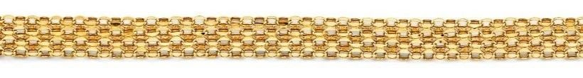 NEW 14K YELLOW GOLD HOLLOW BISMARK STYLE BRACELET (1 of 2)