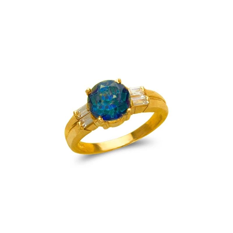 NEW 14K YELLOW GOLD LADIES MYSTIC RING (1 of 1)