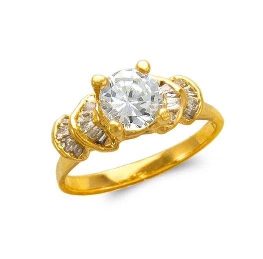 NEW 14K YELLOW GOLD LADIES FASHION SOLITAIRE RING: NEW 14K YELLOW GOLD LADIES FASHION SOLITAIRE RING LADIES FASHION SOLITAIRE RING NEW 14K YELLOW GOLD SIZE Apx: 7mm Apx WEIGHT: 3.9g