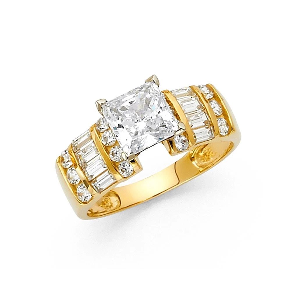 NEW 14K YELLOW GOLD ENGAGEMENT RING - SIZE 10 (1 of 2)