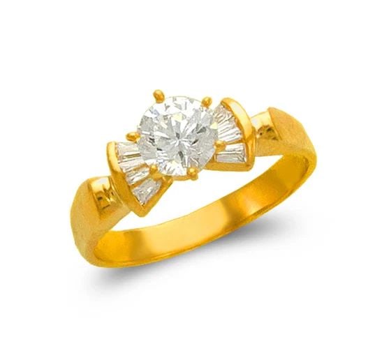 NEW 14K YELLOW GOLD LADIES FASHION SOLITAIRE RING: NEW 14K YELLOW GOLD LADIES FASHION SOLITAIRE RING LADIES FASHION SOLITAIRE RING NEW 14K YELLOW GOLD SIZE Apx: 6mm Apx WEIGHT: 3.8g
