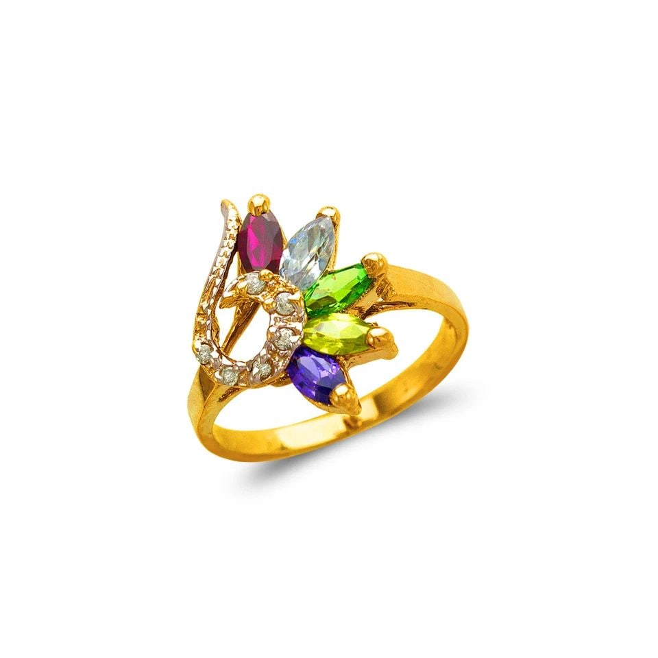NEW 14K YELLOW GOLD MOTHER'S RING (1 of 1)
