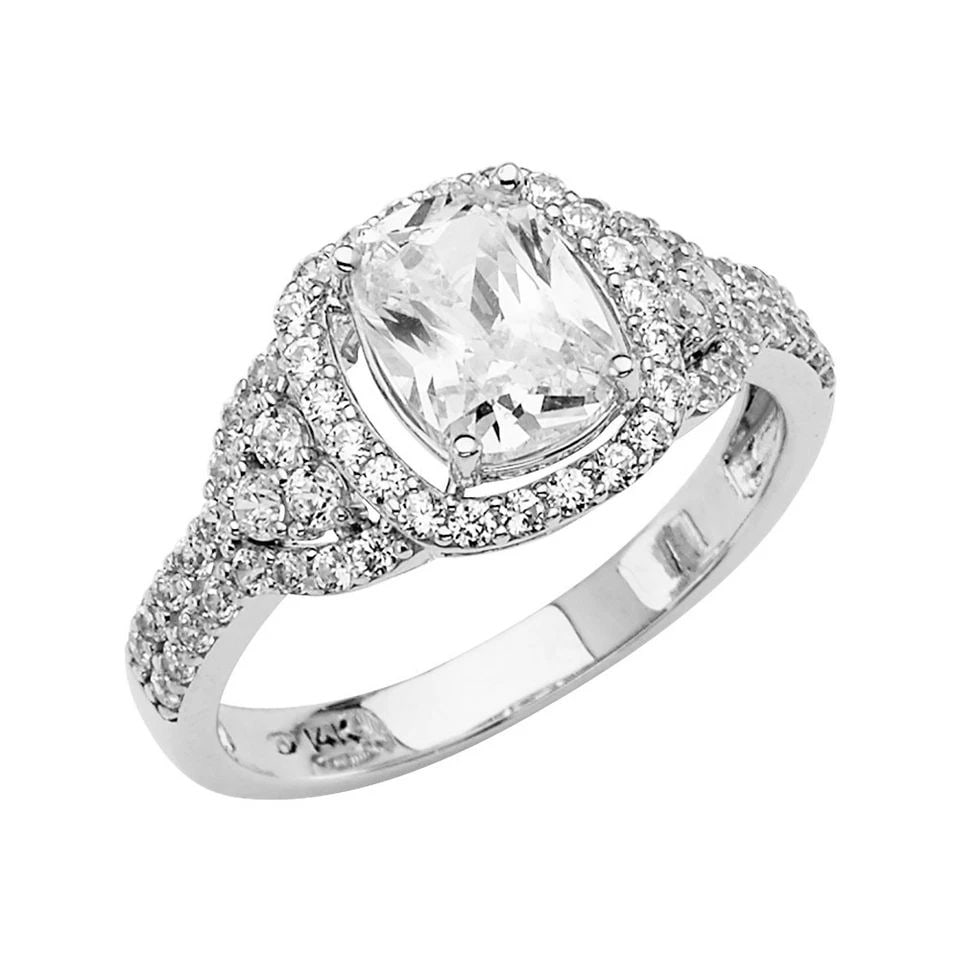 NEW 14K WHITE GOLD ENGAGEMENT RING - SIZE 10 (1 of 1)