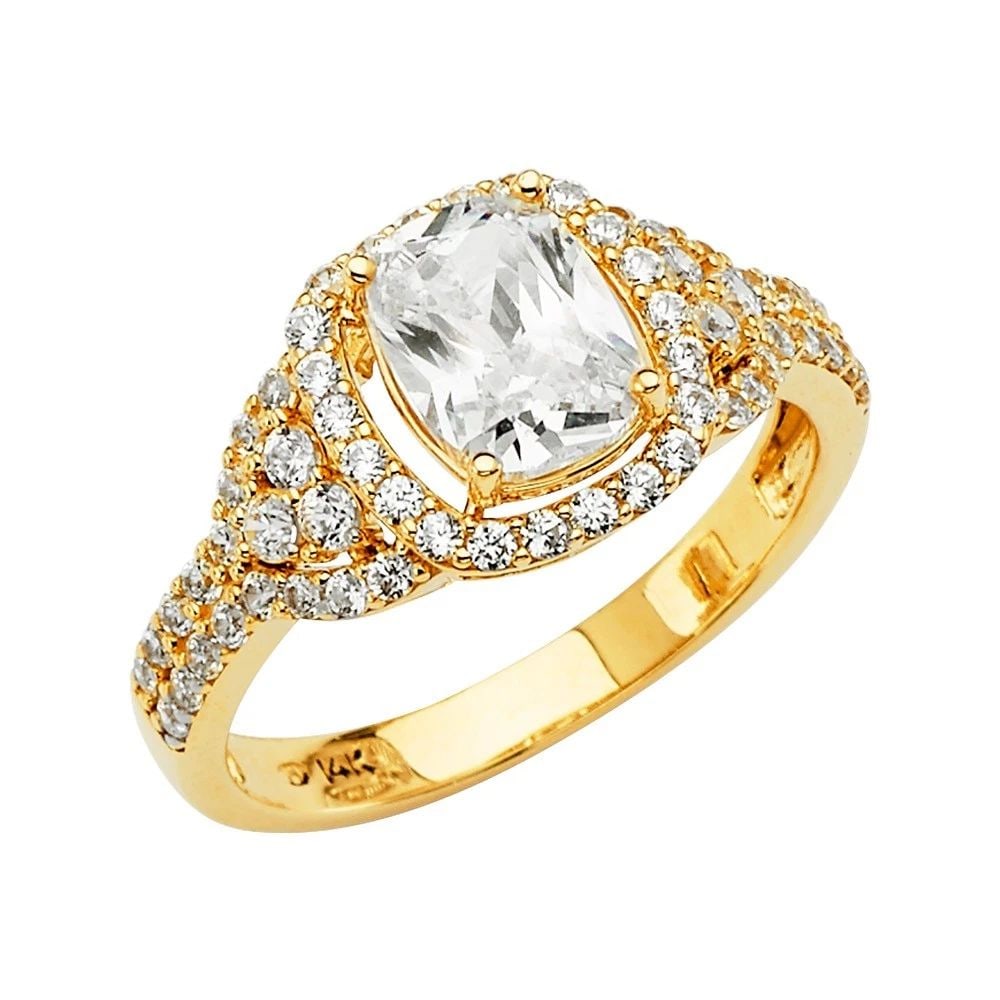 NEW 14K YELLOW GOLD ENGAGEMENT RING - SIZE 10 (1 of 2)