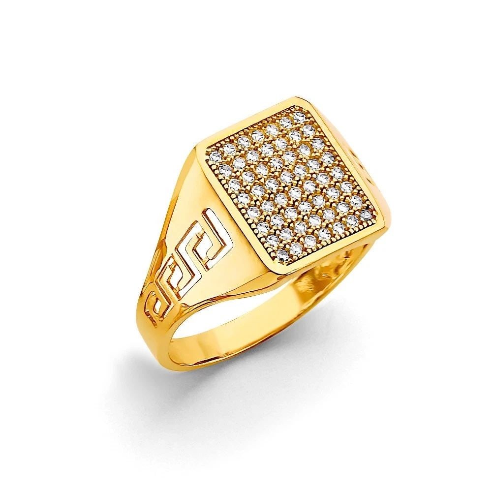 NEW 14K YELLOW GOLD MEN'S RING - SIZE 10 (1 of 2)