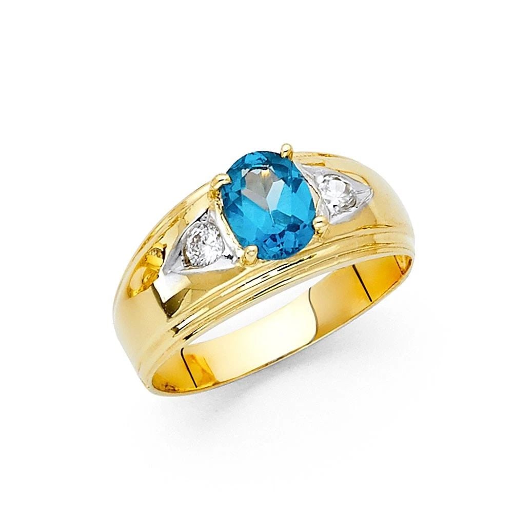 NEW 14K YELLOW GOLD MEN'S RING - SIZE 10 (1 of 2)