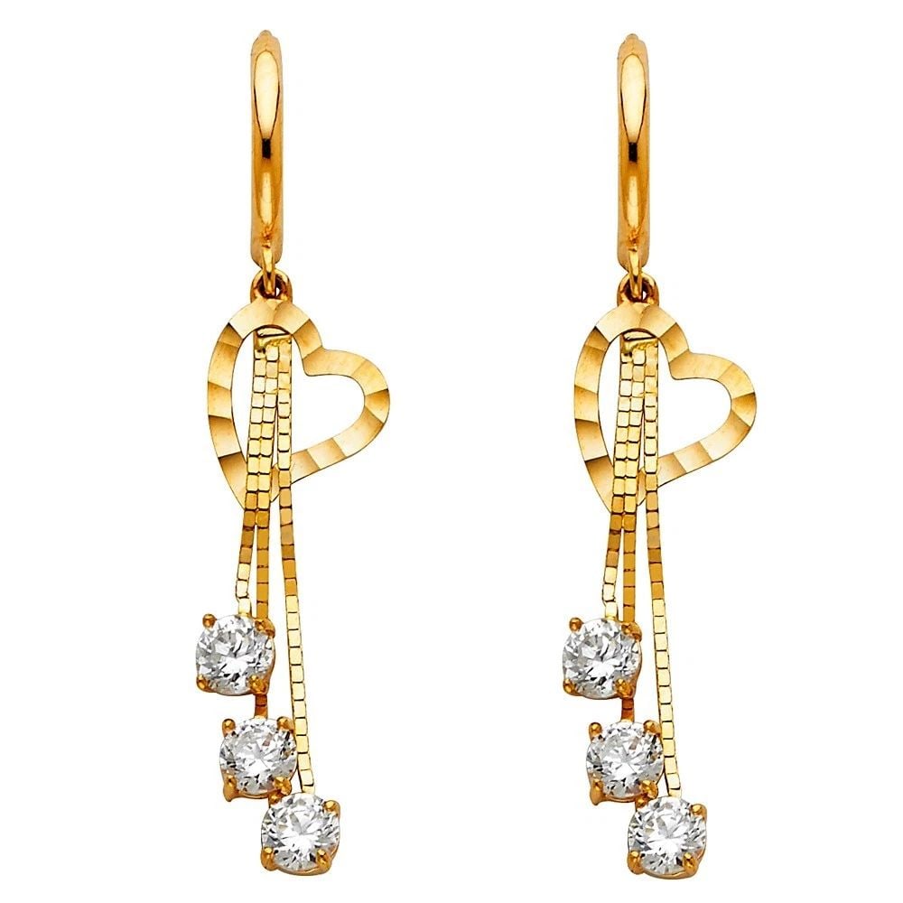 NEW 14K YELLOW GOLD DANGLE HUGGIES EARRINGS: NEW 14K YELLOW GOLD DANGLE HUGGIES EARRINGS DANGLE HUGGIES EARRINGS NEW 14K YELLOW GOLD HEIGHT - 30 mm WIDTH - 10 mm Apx WEIGHT - 2.8 g