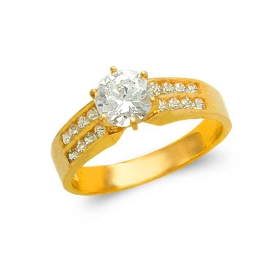 NEW 14K YELLOW GOLD LADIES FASHION SOLITAIRE RING: NEW 14K YELLOW GOLD LADIES FASHION SOLITAIRE RING LADIES FASHION SOLITAIRE RING NEW 14K YELLOW GOLD SIZE Apx: 5mm Apx WEIGHT: 3.7g