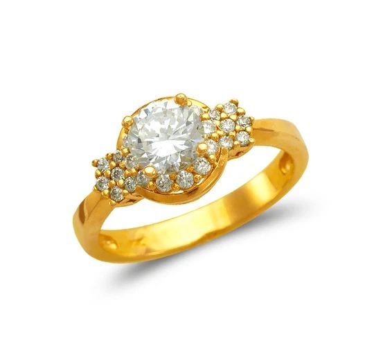 NEW 14K YELLOW GOLD LADIES FANCY SOLITAIRE RING: NEW 14K YELLOW GOLD LADIES FANCY SOLITAIRE RING LADIES FANCY SOLITAIRE RING NEW 14K YELLOW GOLD Apx. SIZE: 9mm Apx. WEIGHT: 3.7g