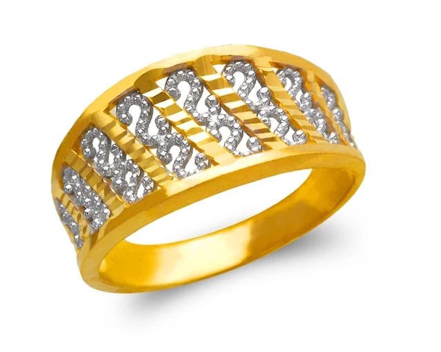 NEW 14K TWO TONE GOLD LADIES FILIGREE RING: NEW 14K TWO TONE GOLD LADIES FILIGREE RING LADIES FILIGREE RING NEW 14K TWO TONE GOLD Apx. WIDTH: 11mm Apx. WEIGHT: 3.7g