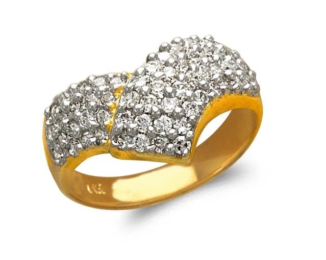 NEW 14K TWO TONE GOLD LADIES FASHION RING (1 of 2)