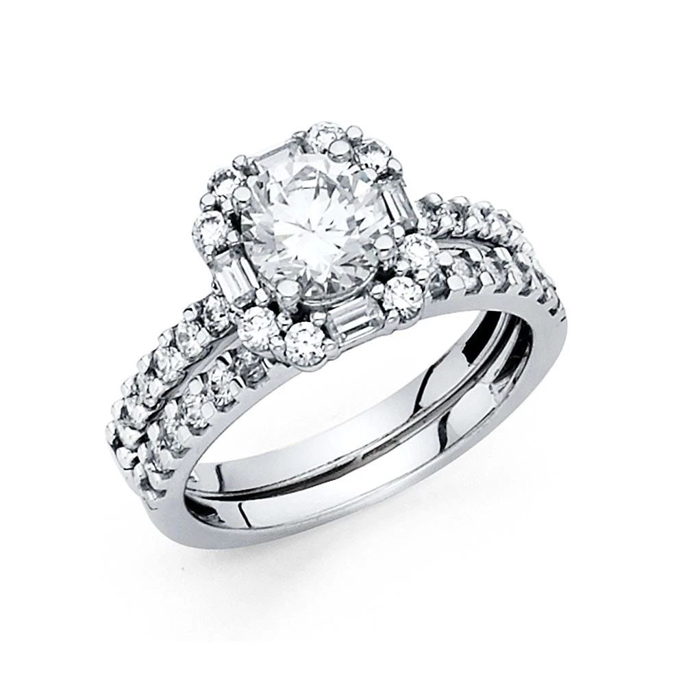 NEW 14K WHITE GOLD RING - SIZE 7 (1 of 2)