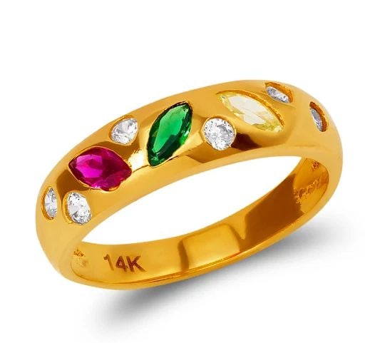 NEW 14K YELLOW GOLD MOTHER'S RING: NEW 14K YELLOW GOLD MOTHER'S RING MOTHER'S RING NEW 14K YELLOW GOLD Apx. SIZE: 5mm Apx. WEIGHT: 3.5g