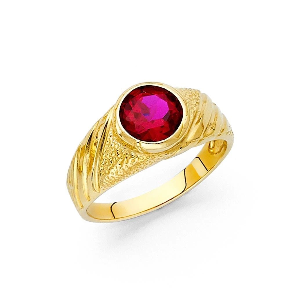 NEW 14K YELLOW GOLD MEN'S RING - SIZE 10 (1 of 2)