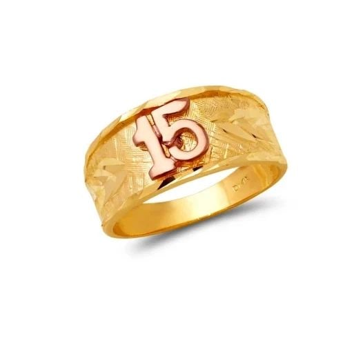NEW 14K TRICOLOR GOLD LADIES 15 ANOS FILIGREE RING: NEW 14K TRICOLOR GOLD LADIES 15 ANOS FILIGREE RING LADIES 15 ANOS FILIGREE RING NEW 14K TRICOLOR GOLD SIZE Apx: 9mm Apx. WEIGHT: 3.5g