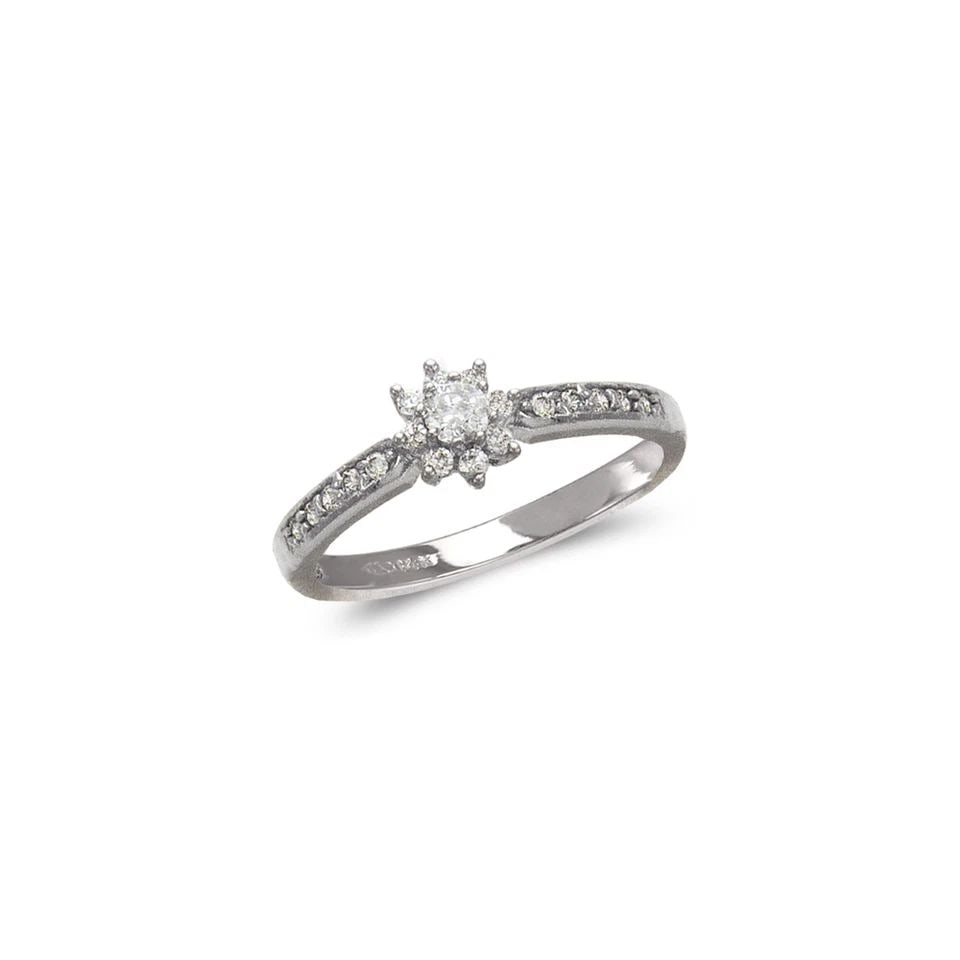 NEW 14K WHITE GOLD LADIES FASHION WHITE SOLITAIRE RING: NEW 14K WHITE GOLD LADIES FASHION WHITE SOLITAIRE RING LADIES FASHION WHITE SOLITAIRE RING NEW 14K WHITE GOLD Apx. WIDTH: 7mm Apx. WEIGHT: 3.5g