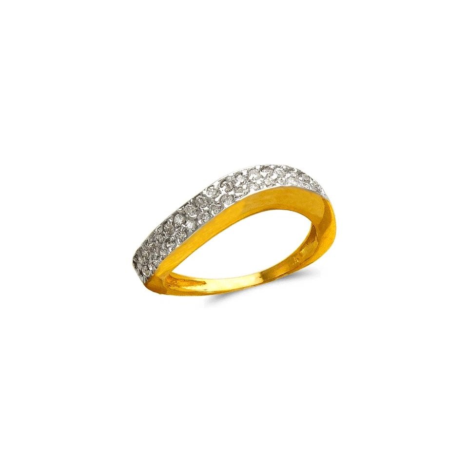 NEW 14K TWO TONE GOLD LADIES FASHION RING (1 of 1)