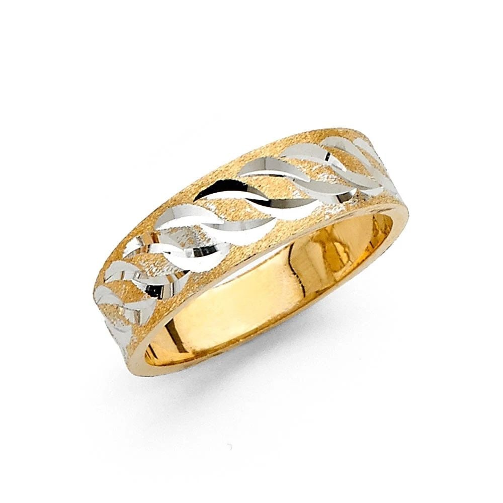 NEW 14K TWO TONE GOLD 6MM DC TAPE RED WEDDING BAND - SIZE 7 - SIZE 7: NEW 14K TWO TONE GOLD 6MM DC TAPE RED WEDDING BAND - SIZE 7 6MM DC TAPE RED WEDDING BAND - SIZE 7 NEW 14K TWO TONE GOLD WIDTH : 6 mm WEIGHT : 3.4g
