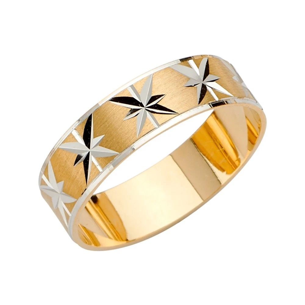 NEW 14K TWO TONE GOLD 6MM DC TAPE RED WEDDING BAND - SIZE 10: NEW 14K TWO TONE GOLD 6MM DC TAPE RED WEDDING BAND - SIZE 10 6MM DC TAPE RED WEDDING BAND - SIZE 10 NEW 14K TWO TONE GOLD WIDTH : 6 mm WEIGHT : 3.3g