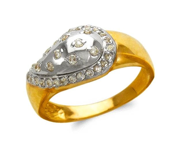 NEW 14K TWO TONE GOLD LADIES FASHION RING (1 of 2)