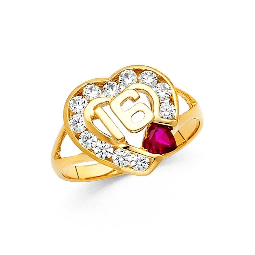 NEW 14K YELLOW GOLD 16 YEARS RING (1 of 2)