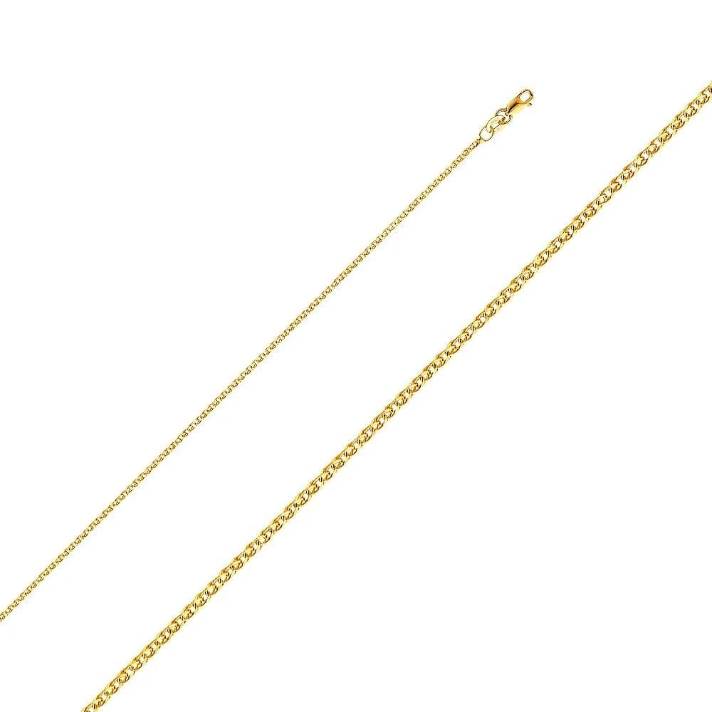 NEW 14K YELLOW GOLD 025(1.5MM) FLAT WHEAT CHAIN (1 of 2)