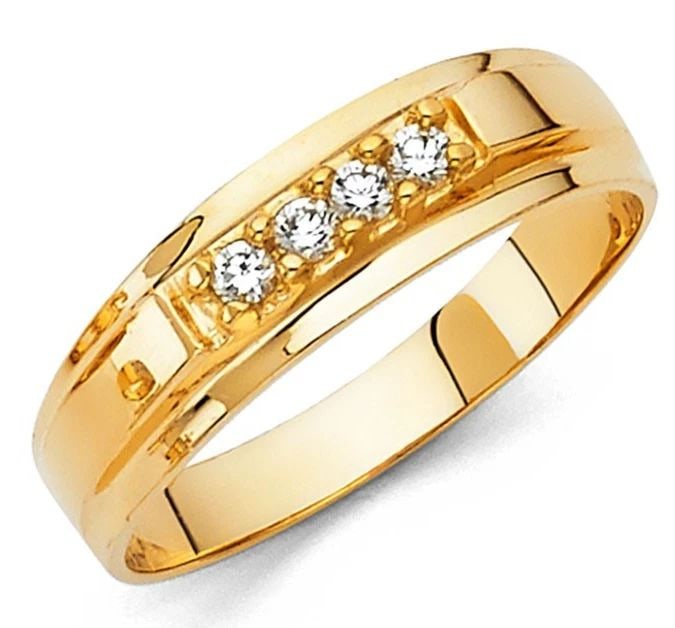NEW 14K YELLOW GOLD MEN'S WEDDING BAND - SIZE 10: NEW 14K YELLOW GOLD MEN'S WEDDING BAND MEN'S WEDDING BAND NEW 14K YELLOW GOLD WIDTH: 6 mm Apx. WEIGHT: 3.22 g