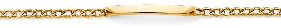 NEW 14K YELLOW GOLD LINK ID BRACELET (1 of 2)