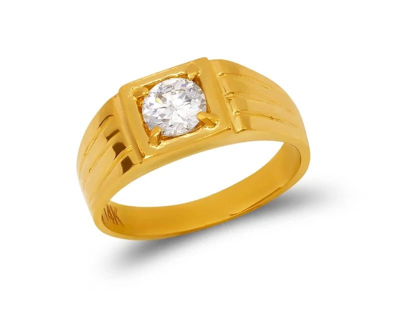 NEW 14K TWO TONE GOLD KIDS RING (1 of 1)
