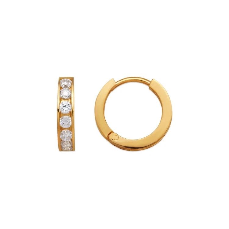 NEW 14K YELLOW GOLD 14MM HUGGIE EARRINGS: NEW 14K YELLOW GOLD 14MM HUGGIE EARRINGS 14MM HUGGIE EARRINGS NEW 14K YELLOW GOLD Width: Approx. 14mm Apx WEIGHT: 3.2g