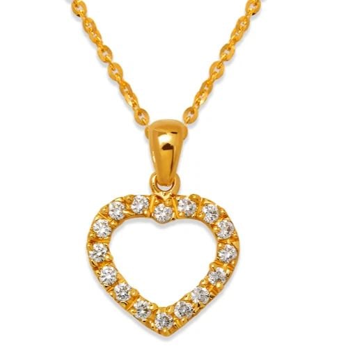 NEW 14K YELLOW GOLD HEART PENDANT (1 of 2)