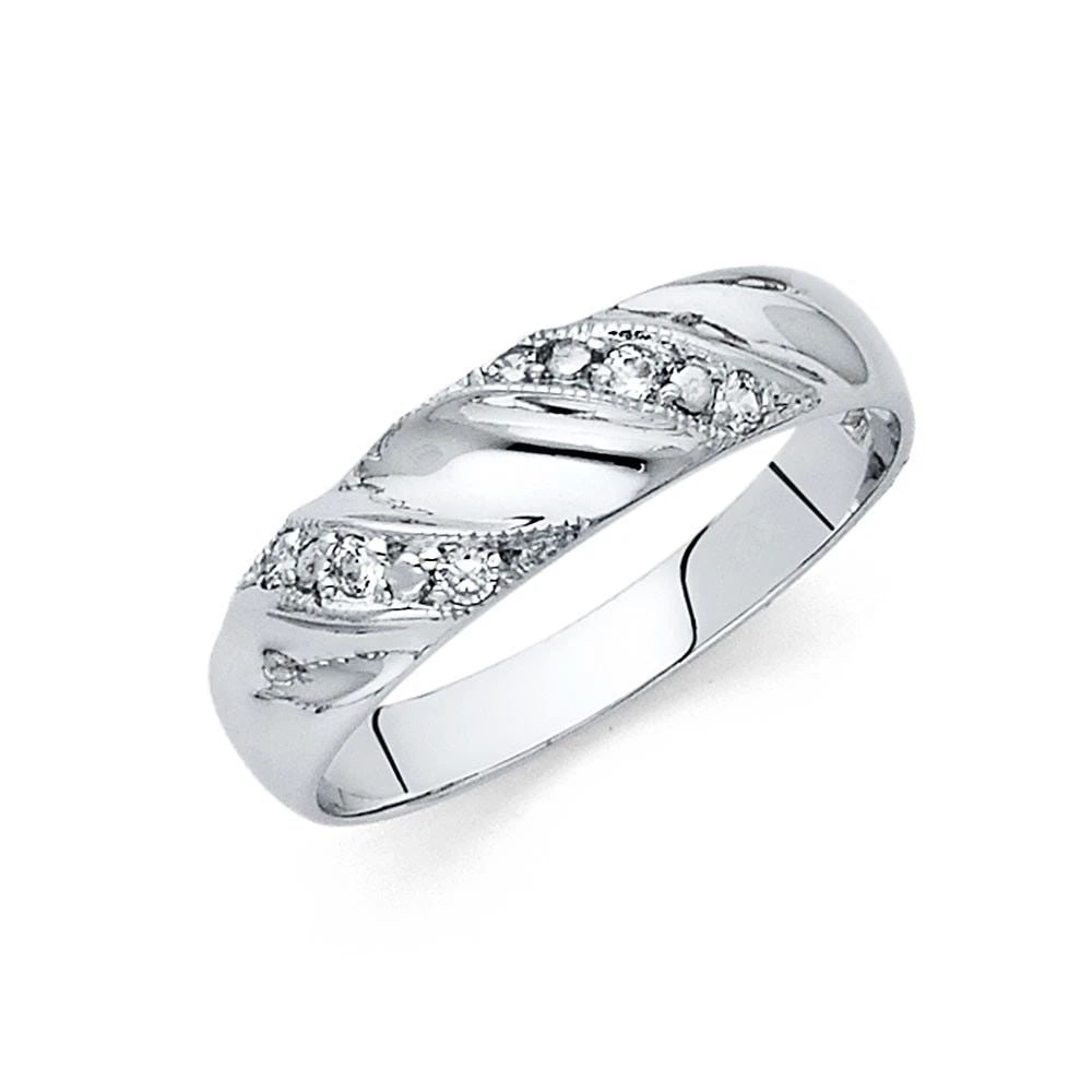 NEW 14K WHITE GOLD MEN'S WEDDING BAND - SIZE 10: NEW 14K WHITE GOLD MEN'S WEDDING BAND MEN'S WEDDING BAND NEW 14K WHITE GOLD WIDTH : 6 mm WEIGHT : 3.2g