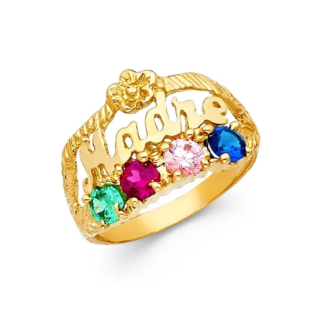 NEW 14K YELLOW GOLD MOTHERS RING - SIZE 7: NEW 14K YELLOW GOLD MOTHERS RING MOTHERS RING NEW 14K YELLOW GOLD WIDTH : 13 mm WEIGHT : 3.2g
