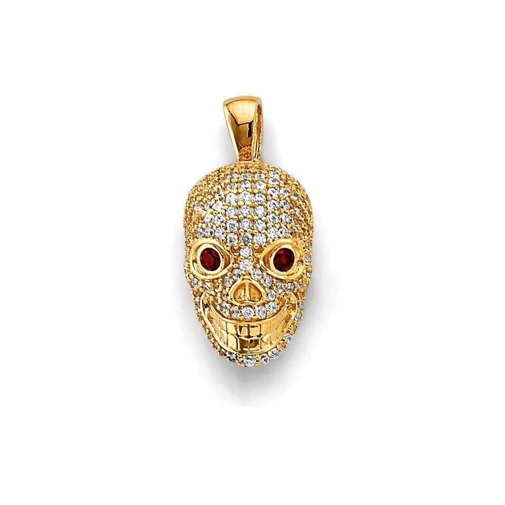 NEW 14K YELLOW GOLD SKULL PENDANT: NEW 14K YELLOW GOLD NEW 14K YELLOW GOLD Height : 20 mm Width : 10 mm Apx. WEIGHT : 3.1g