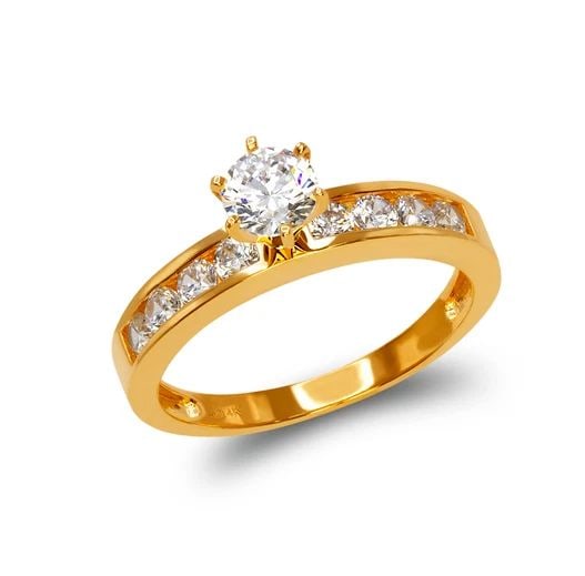 NEW 14K YELLOW GOLD LADIES FANCY SOLITAIRE RING: NEW 14K YELLOW GOLD LADIES FANCY SOLITAIRE RING LADIES FANCY SOLITAIRE RING NEW 14K YELLOW GOLD Apx. SIZE: 4mm Apx. WEIGHT: 3.1g