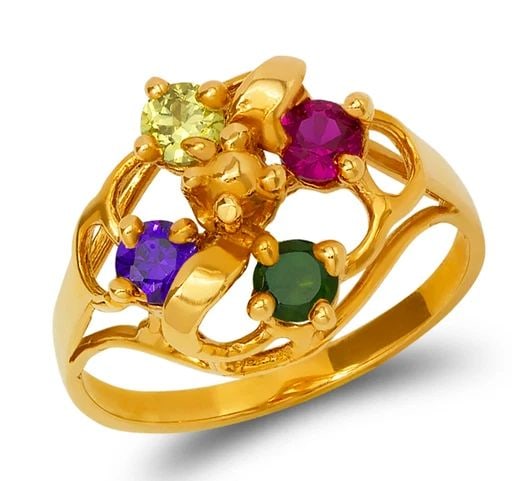NEW 14K YELLOW GOLD MOTHER'S RING (1 of 2)